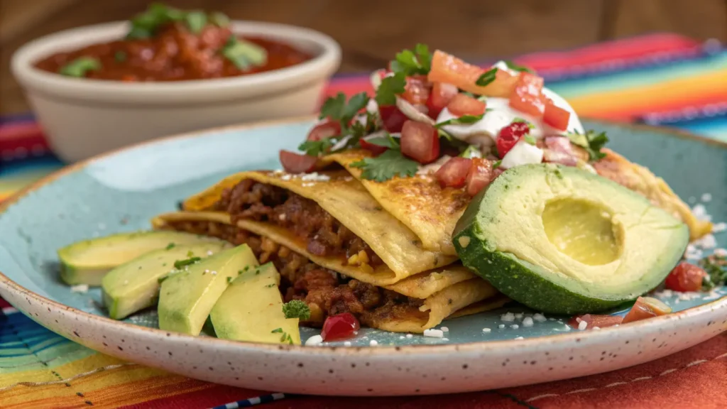 A beautifully plated harina pan dish with toppings.