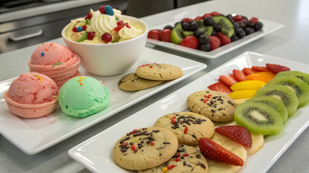 Serving suggestions for candy apple cookies.