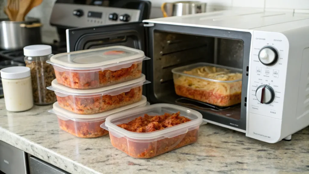Storage and reheating tips for Beefaroni.