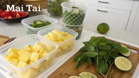Storage tips for leftover Mai Tai mocktail.